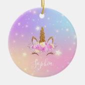 Personalized Unicorn Ornament for Girls (Vorne)