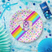 Personalized Unicorn, Rainbow and Butterfly Pappteller (Party)
