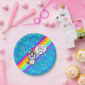 Personalized Unicorn, Rainbow and Butterfly Pappteller (Party)