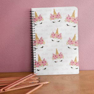 Personalized Unicorn Repeating Name Monogrammed Notizblock