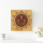 Personalized, Unique Religious Gifts for Him, Quadratische Wanduhr (Zuhause)