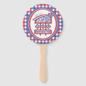 Personalized USA 250–Patriotic Retro Marquee Fächer (Rückseite)