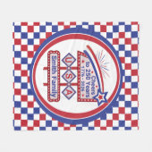 Personalized USA 250–Patriotic Retro Marquee Fleecedecke (Vorderseite (Horizontal))