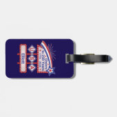 Personalized USA 250–Patriotic Retro Marquee Gepäckanhänger (Rückseite horizontal)
