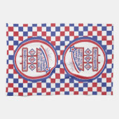 Personalized USA 250–Patriotic Retro Marquee Geschirrtuch (Horizontal)