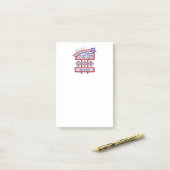 Personalized USA 250–Patriotic Retro Marquee Post-it Klebezettel (Auf Schreibtisch)