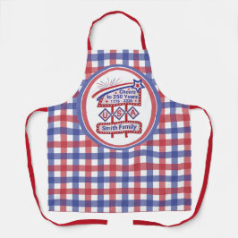Personalized USA 250–Patriotic Retro Marquee Schürze