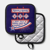 Personalized USA 250–Patriotic Retro Marquee Topflappen (Vorderseite/Rückseite)