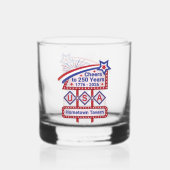 Personalized USA 250–Patriotic Retro Marquee Whiskyglas (Rückseite)