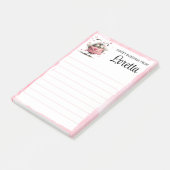 Personalized Valentine Bee Notepad Post-it Klebezettel (angewinkelt)