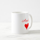 Personalized Valentine Coffee Mug, Custom Valentin Kaffeetasse (VorderseiteRechts)