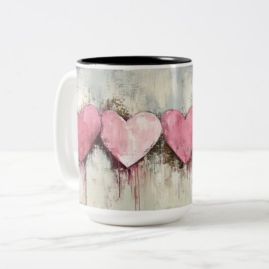 Personalized Valentine Coffee Mug, Custom Valentin Zweifarbige Tasse (Vorderseite Links)