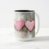 Personalized Valentine Coffee Mug, Custom Valentin Zweifarbige Tasse (VorderseiteRechts)