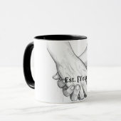 Personalized Valentine Couple Gift | Est. [Year]  Tasse (Vorderseite Links)