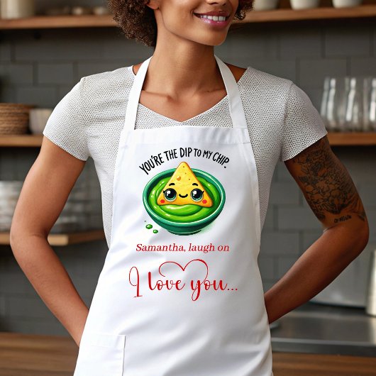 Personalized Valentine Gift Apron Cute Food Humor Schürze