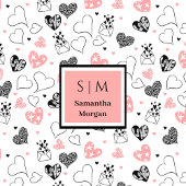 Personalized Valentine Gift Blanket Hand Drawn Tex Fleecedecke