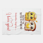 Personalized Valentine Gift Funny Food Towel Geschirrtuch (Horizontal)