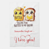 Personalized Valentine Gift Funny Food Towel Geschirrtuch (Vertikal)