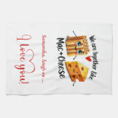 Personalized Valentine Kitchen Towel Food Puns Geschirrtuch (Horizontal)