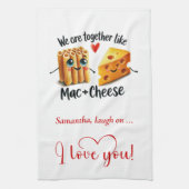 Personalized Valentine Kitchen Towel Food Puns Geschirrtuch (Vertikal)