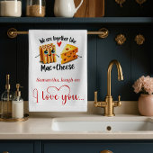 Personalized Valentine Kitchen Towel Food Puns Geschirrtuch