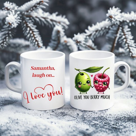 Personalized Valentine Mug Cute Food Love Quote Kaffeetasse