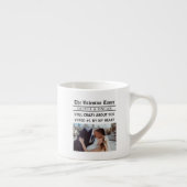 Personalized Valentine Newspaper  Espressotasse (Rechts)