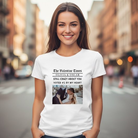 Personalized Valentine Newspaper  T-Shirt