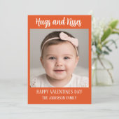Personalized Valentine Photo Card Feiertagskarte (Stehend Vorderseite)