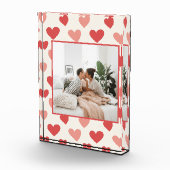 Personalized Valentine Photo Heart Acrylic Block (Rechts)