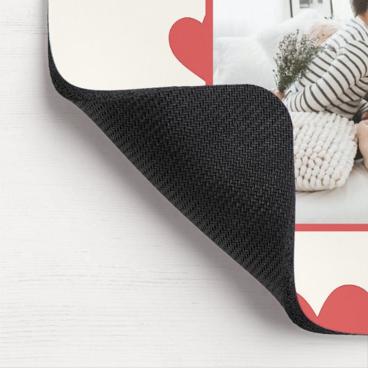 Personalized Valentine Photo Heart Mouse Pad Mousepad (Ecke)