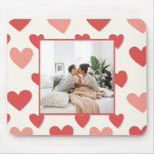 Personalized Valentine Photo Heart Mouse Pad Mousepad (Vorne)