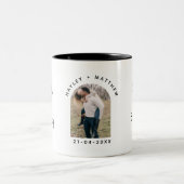 Personalized Valentine Photo Mug for Couples Zweifarbige Tasse (Mittel)