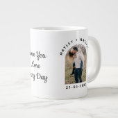 Personalized Valentine Photo Mug Jumbo-Tasse (Vorderseite Rechts)