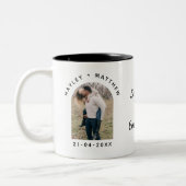 Personalized Valentine Photo Mug Zweifarbige Tasse (Links)