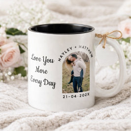 Personalized Valentine Photo Mug Zweifarbige Tasse