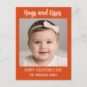 Personalized Valentine Photo Postcard Postkarte (Vorderseite)