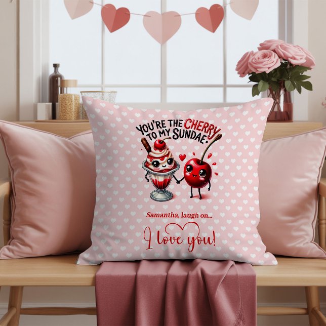 Personalized Valentine Pillow Food Humor Kissen (Personalized Valentine Pillow Food Humor)