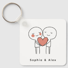 Personalized Valentine’s Couple Matching Keychain Schlüsselanhänger