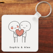 Personalized Valentine’s Couple Matching Keychain Schlüsselanhänger (Rückseite)