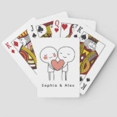 Personalized Valentine’s Couple Matching Spielkarten (Rückseite)