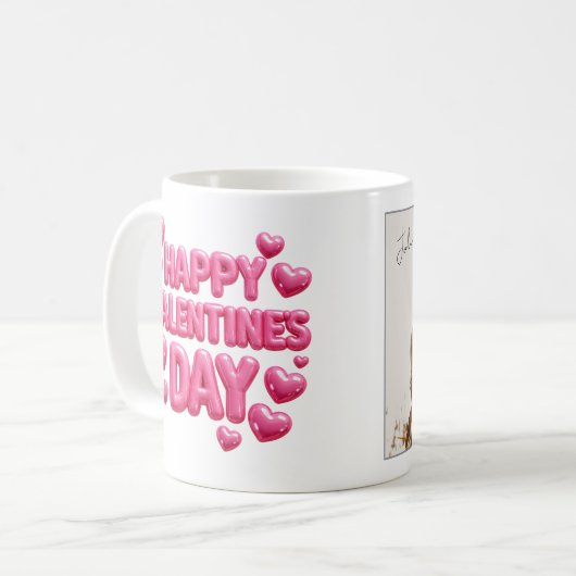 Personalized Valentine’s Day Mug | Custom Photo Kaffeetasse (Vorderseite Links)