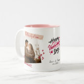 Personalized Valentine’s Day Mug | Custom Photo Zweifarbige Tasse (Vorderseite Links)