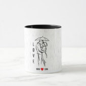 Personalized Valentine’s Day Mug with Custom Names Tasse (Zentrum)