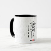 Personalized Valentine’s Day Mug with Custom Names Tasse (Vorderseite Links)