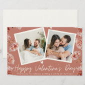 Personalized Valentine’s Day Photo Card | Romantic Briefpapier (Vorne/Hinten)