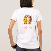 Personalized Valentine Women Tee Food Joke Quotes (Rückseite)