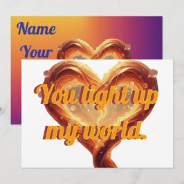 Personalized Valentine's card | Heart photo card Feiertagskarte