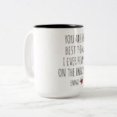 Personalized Valentines Day Mug Funny Gift For Him Zweifarbige Tasse (Vorderseite Links)