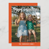 Personalized Valentines Day Photo Feiertagskarte (Vorne/Hinten)
